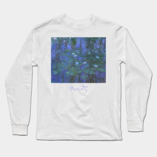 Blue Waterlilies - Claude Monet Long Sleeve T-Shirt